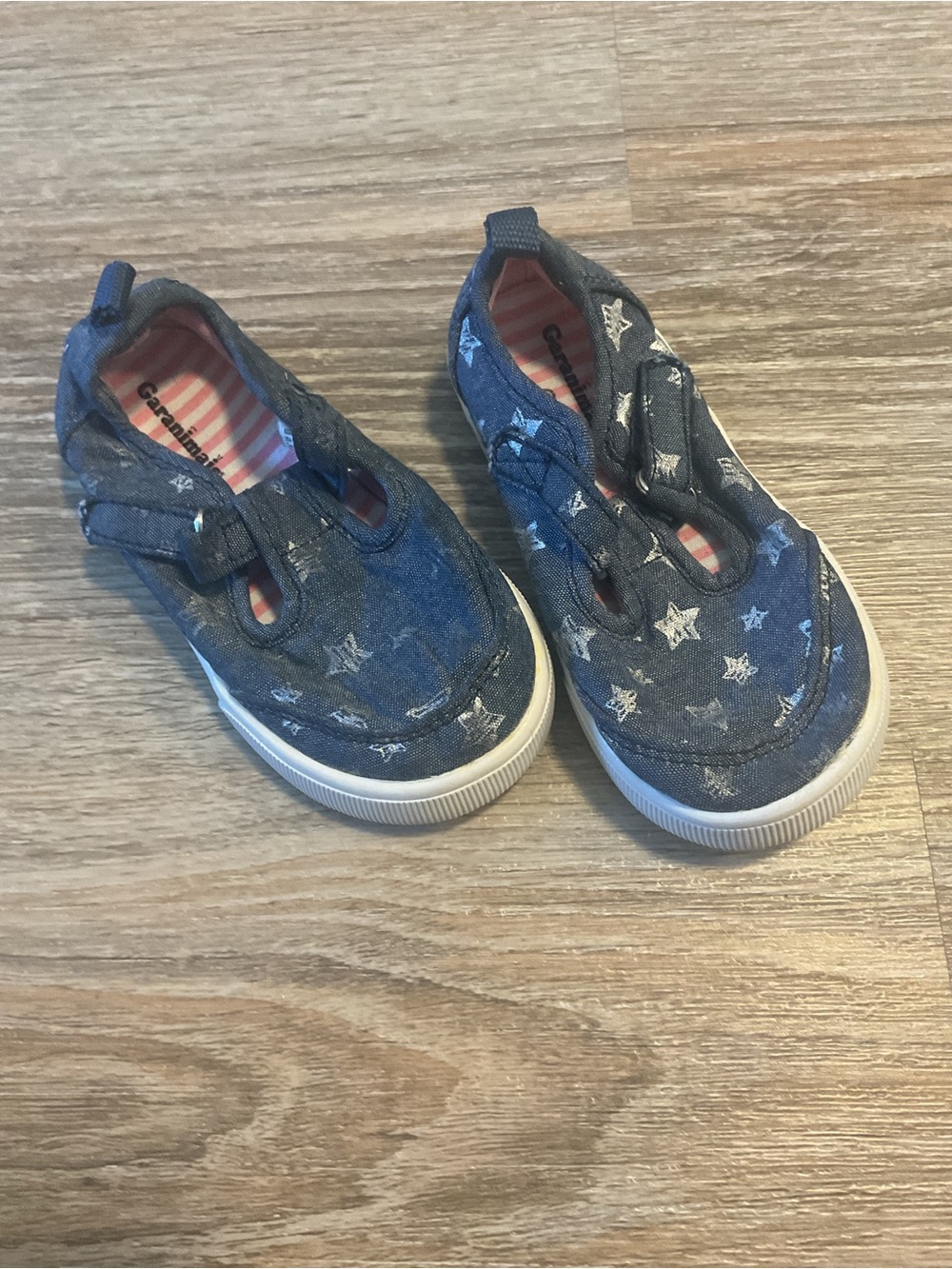Garanimals Denim Star Slip-On Sneakers - Blue & White